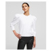 Mikina Karl Lagerfeld Puffy Sleeve Logo Sweatshirt Biela