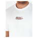 Pánske biele tričko s potlačou Dstreet RX5421