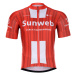 BONAVELO Cyklistický dres s krátkym rukávom - SUNWEB 2020 - červená