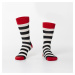 Creamy black striped men's socks