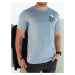 Men's T-shirt with print, blue Dstreet