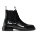 Calvin Klein Členková obuv s elastickým prvkom Chelsea Boot Lth HM0HM00863 Čierna