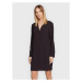 Calvin Klein Každodenné šaty Twill K20K205122 Čierna Relaxed Fit
