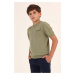 Detské bavlnené tričko Mayoral zelená farba, jednofarebný