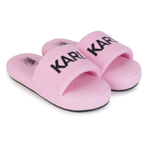 Detské šľapky Karl Lagerfeld ružová farba