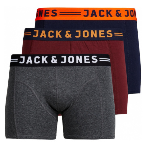 Jack & Jones Junior Nohavičky 'Jaclichfield'  sivá / oranžová / vínovo červená / čierna