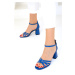 Soho Blue Women's Classic Heeled Shoes 19235