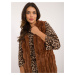 Light brown eco-fur zippered vest