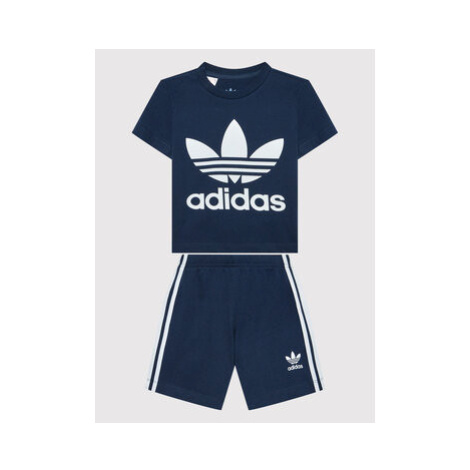Adidas Súprava tričko a športové šortky Trefoil HK7482 Tmavomodrá Regular Fit