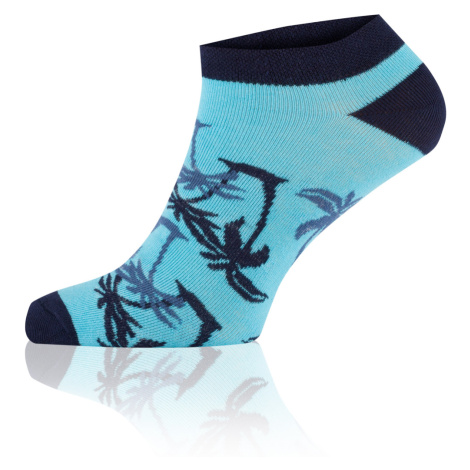 Ankle socks PALEROS - navy blue/turquoise Italian Fashion