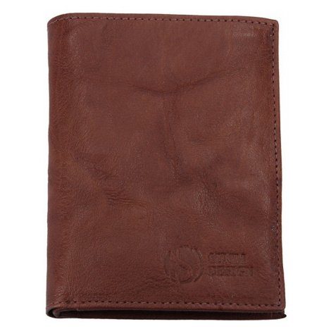 Pánska kožená peňaženka SendiDesign SNW6945 - tmavo hnedá Sendi Design