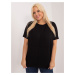 Plus size black casual blouse