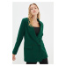 Trendyol Dark Green Lined Double Breasted Blazer Jacket