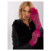 Fuchsia winter gloves with cover