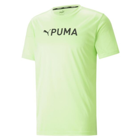 Puma FIT LOGO TEE - CF GRAPHIC Pánske športové tričko, svetlo zelená, veľkosť