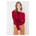 Trendyol Red Asymmetrical Collar Flowy Stretchy Knitted Blouse