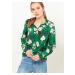 Zelená kvetovaná košeľa CAMAIEU