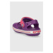 Detské sandále Crocs CROCBAND SANDAL KIDS fialová farba