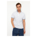 Trendyol White Regular/Normal Cut Patterned Polo Neck T-shirt