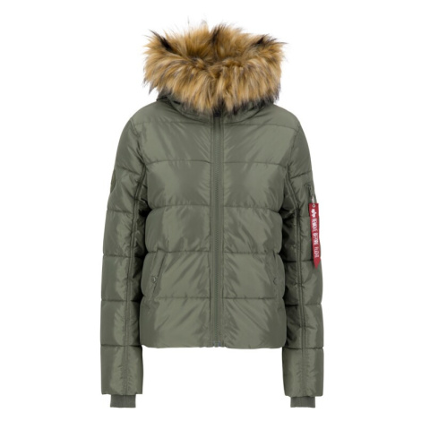 ALPHA INDUSTRIES Zimná bunda  hnedá / zelená / červená