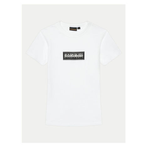 Napapijri Tričko Chamois NP0A4HYL M Biela Regular Fit