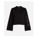 Mikina Karl Lagerfeld Karl Rhinestone Sweatshirt Black