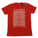 Joy Division tričko Unknown Pleasures White On Red Červená