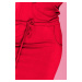 Dámske športové šaty GOLF s šnúrkami a vreckami stredne dlhé červené - Červená - Numoco
