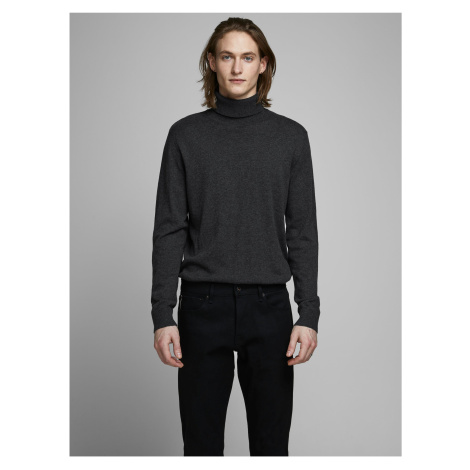 Grey basic turtleneck Jack & Jones Emil - Men's