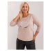 Beige casual blouse plus size