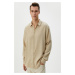 Koton Men's Beige Shirt