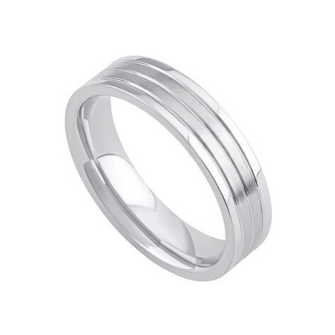Silvego L´AMOUR pánsky oceľový snubný prsteň RRC2095-M