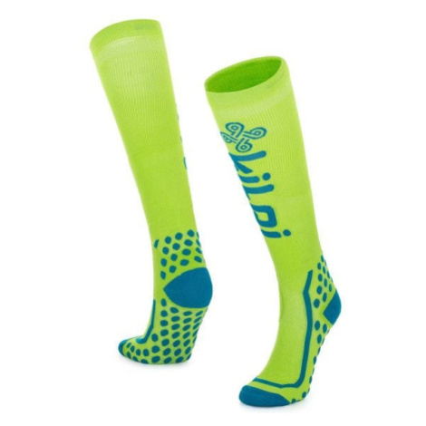 Unisex running knee-high socks Kilpi COMPRESS-U light green