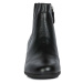 Kožené členkové topánky Geox New Annya dámske, čierna farba, na podpätku,