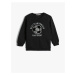 Koton Football Printed Long Sleeve Crew Neck Raised Sweatshirt