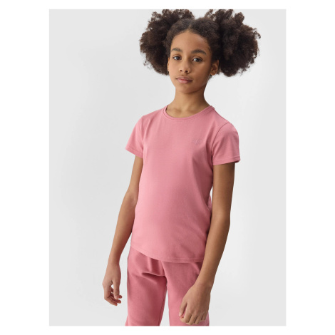 Girls' Plain T-Shirt 4F - Pink