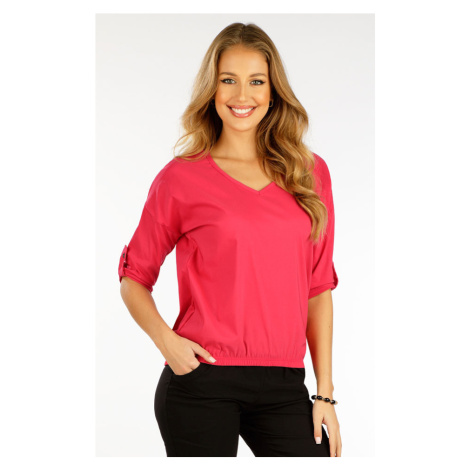 Litex Dámska blúzka s krátkym rukávom 5F077 tmavo ružová