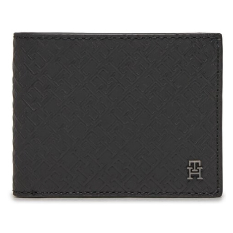 Tommy Hilfiger Veľká pánska peňaženka Th Monogram Mini Cc Wallet AM0AM11849 Čierna
