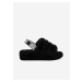 Čierna dámska domáca obuv z ovčej kožušiny UGG Fluff Yeah Slide