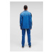 Rifľová košeľa Karl Lagerfeld Jeans pánska, voľný strih, s klasickým golierom