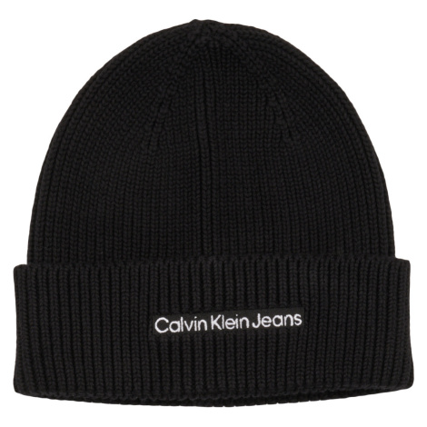 Calvin Klein Jeans  INSTITUTIONAL BEANIE  Čiapky Čierna