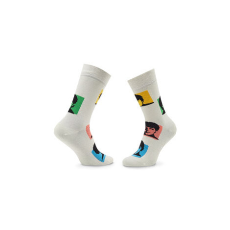 Happy Socks Ponožky Vysoké Unisex The Beatles BEA01-1300 Béžová