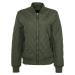 Women's Diamond Quilt Nylon Jacket Olive