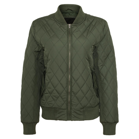 Women's Diamond Quilt Nylon Jacket Olive Urban Classics