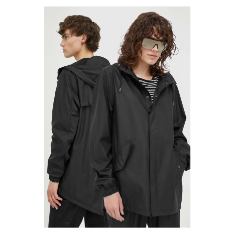 Nepremokavá bunda Rains Fishtail Jacket 18010 čierna farba, prechodná