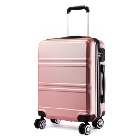 Ružový odolný plastový cestovný kufor &quot;Travelmania&quot; - veľ. M