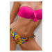 TMAVORUŽOVÉ VZOROVANÉ PUSH-UP BIKINY ARUBA -38/W KOLOR 17A