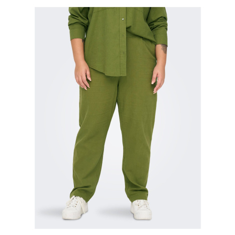 Green linen trousers ONLY CARMAKOMA Caro - Ladies