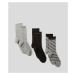 Ponožky Karl Lagerfeld K/Monogram Socks 3 Pack Black/Gray