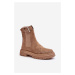 Chelsea suede boots on a solid sole, Ozaro Beige